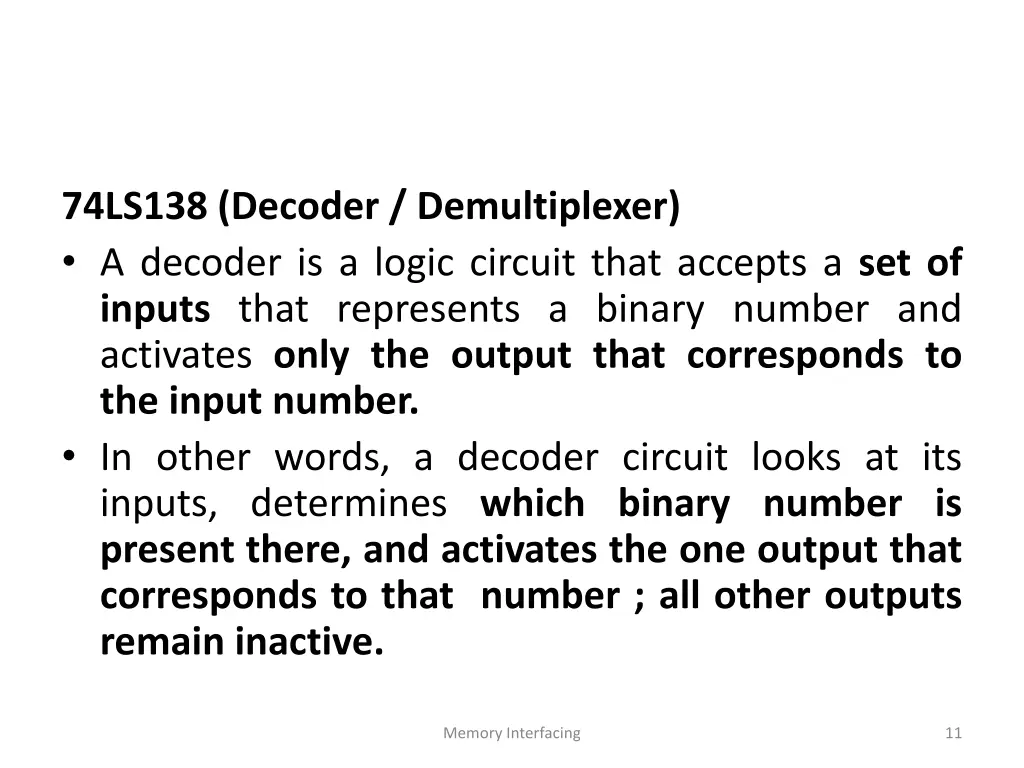 74ls138 decoder demultiplexer a decoder