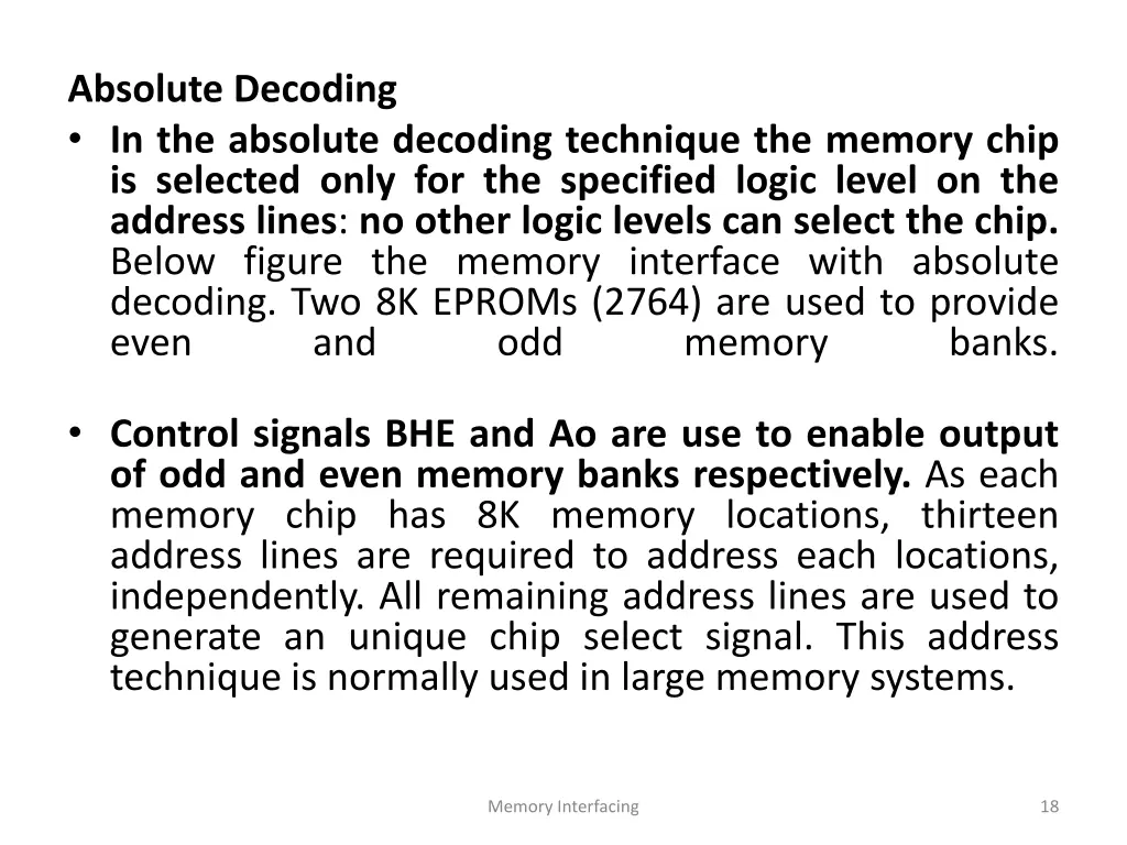 absolute decoding in the absolute decoding