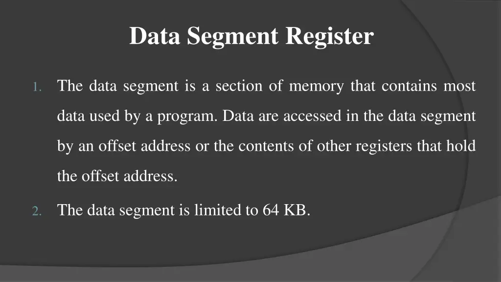 data segment register