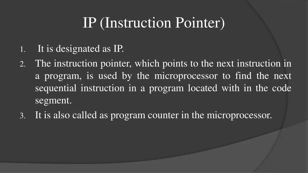 ip instruction pointer