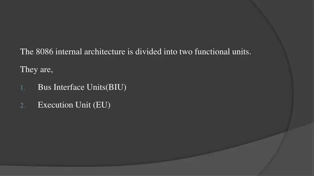 the 8086 internal architecture is divided into