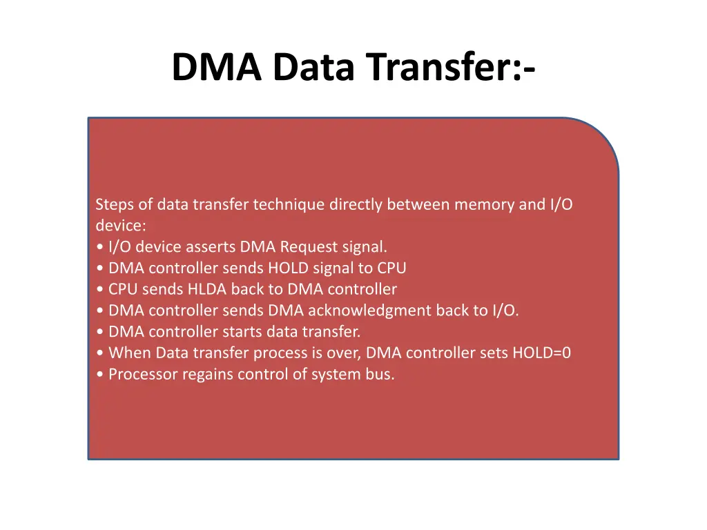 dma data transfer