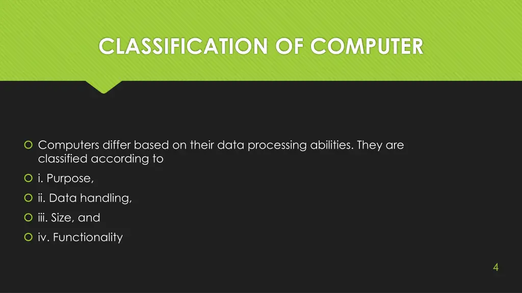 classification of computer