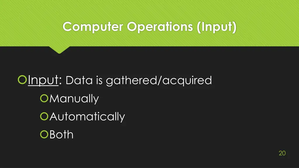 computer operations input