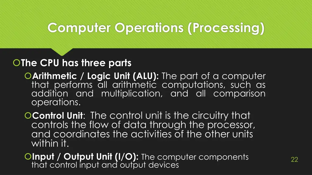 computer operations processing 1