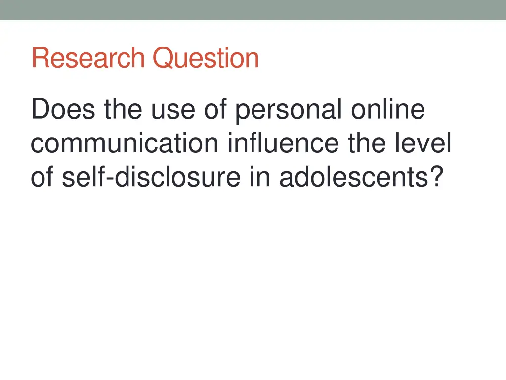research question