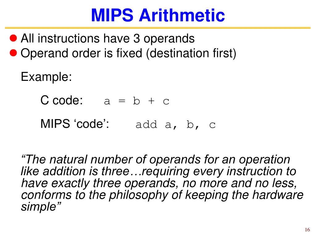 mips arithmetic