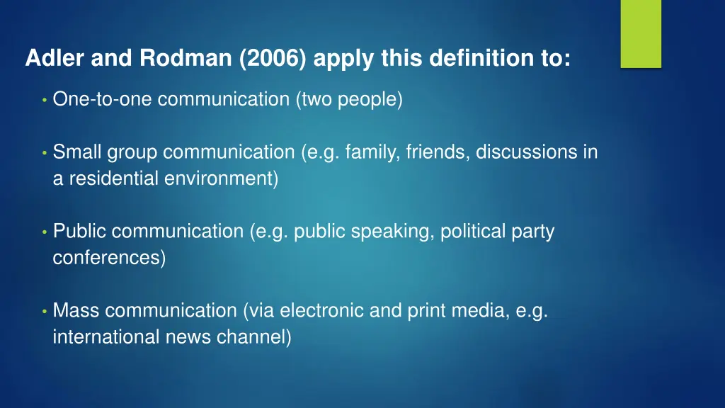 adler and rodman 2006 apply this definition to