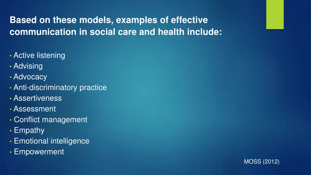 based on these models examples of effective