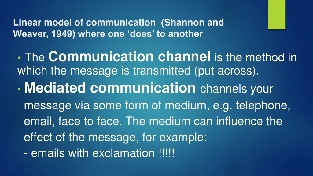 linear model of communication shannon and weaver 1