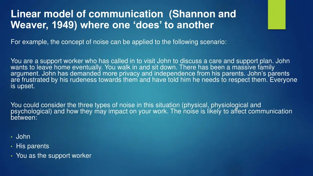 linear model of communication shannon and weaver 3