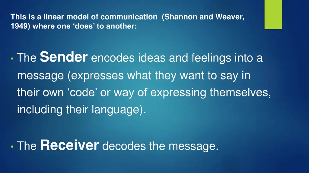 this is a linear model of communication shannon