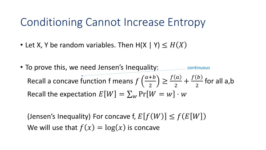 conditioning cannot increase entropy