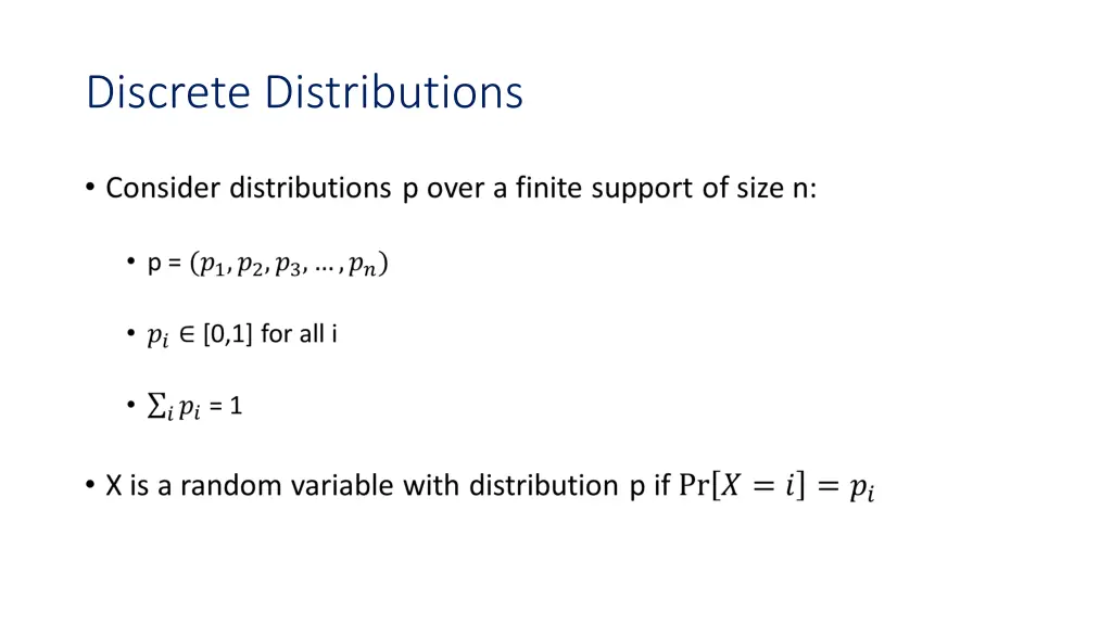 discrete distributions