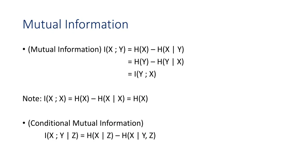 mutual information
