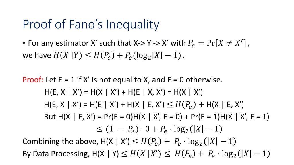proof of fano s inequality