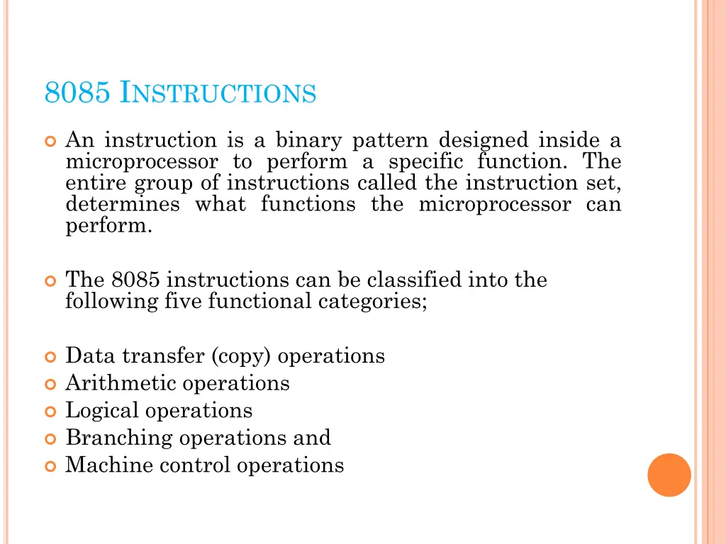 8085 i nstructions