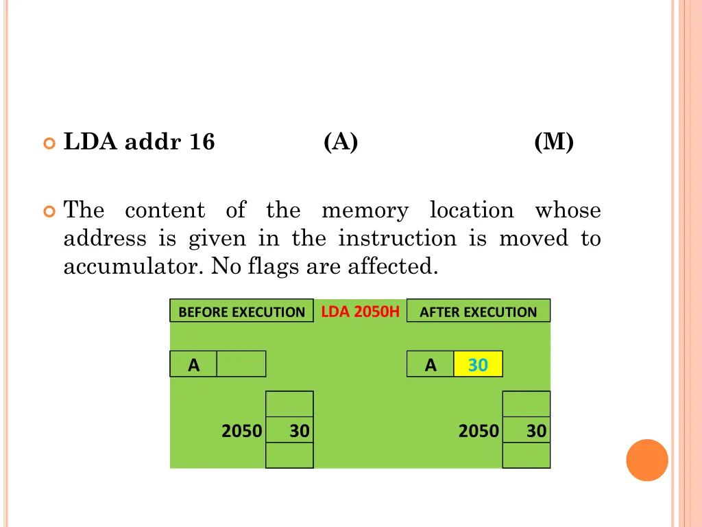 lda addr 16