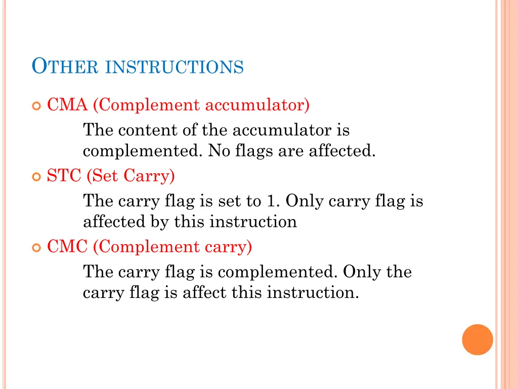 o ther instructions
