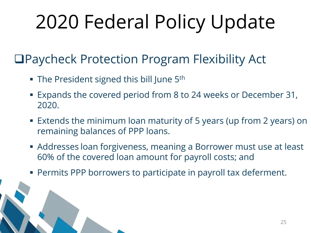 2020 federal policy update 1