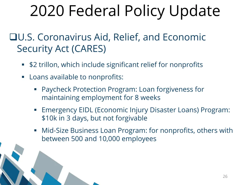 2020 federal policy update 2