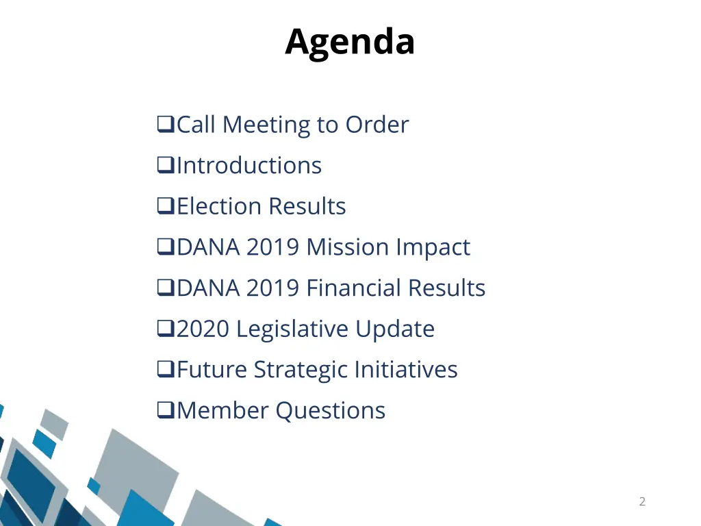 agenda