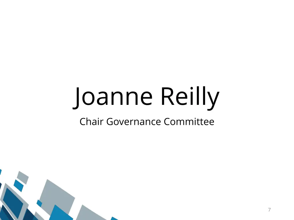 joanne reilly chair governance committee
