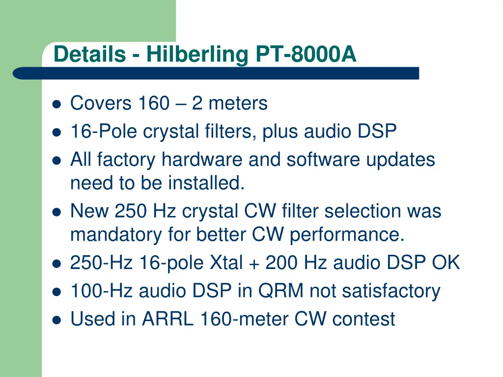 details hilberling pt 8000a