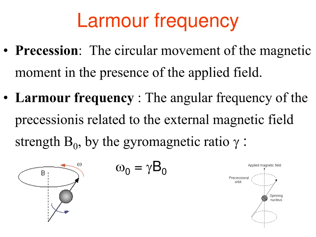 larmour frequency 1
