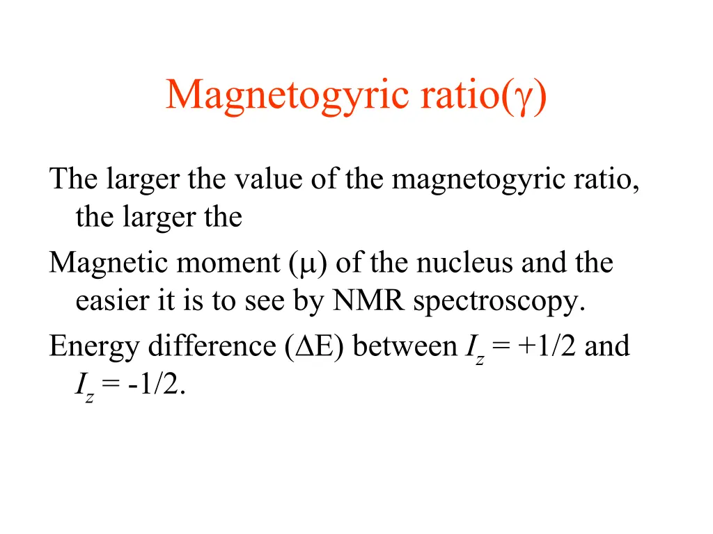 magnetogyric ratio