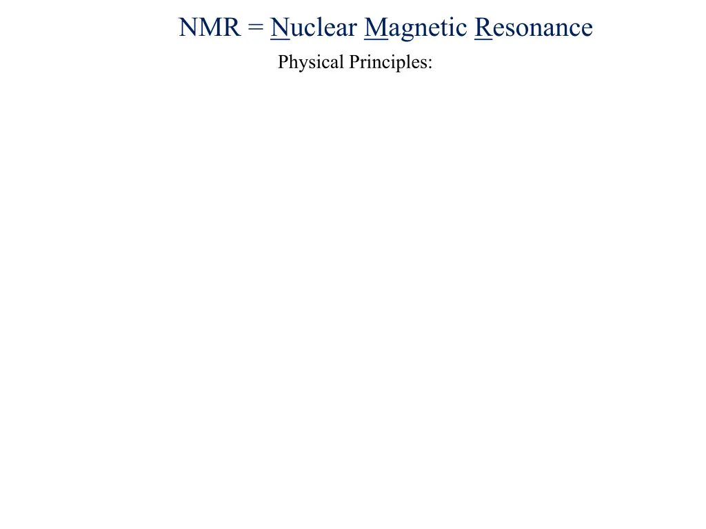 nmr nuclear magnetic resonance physical principles 1