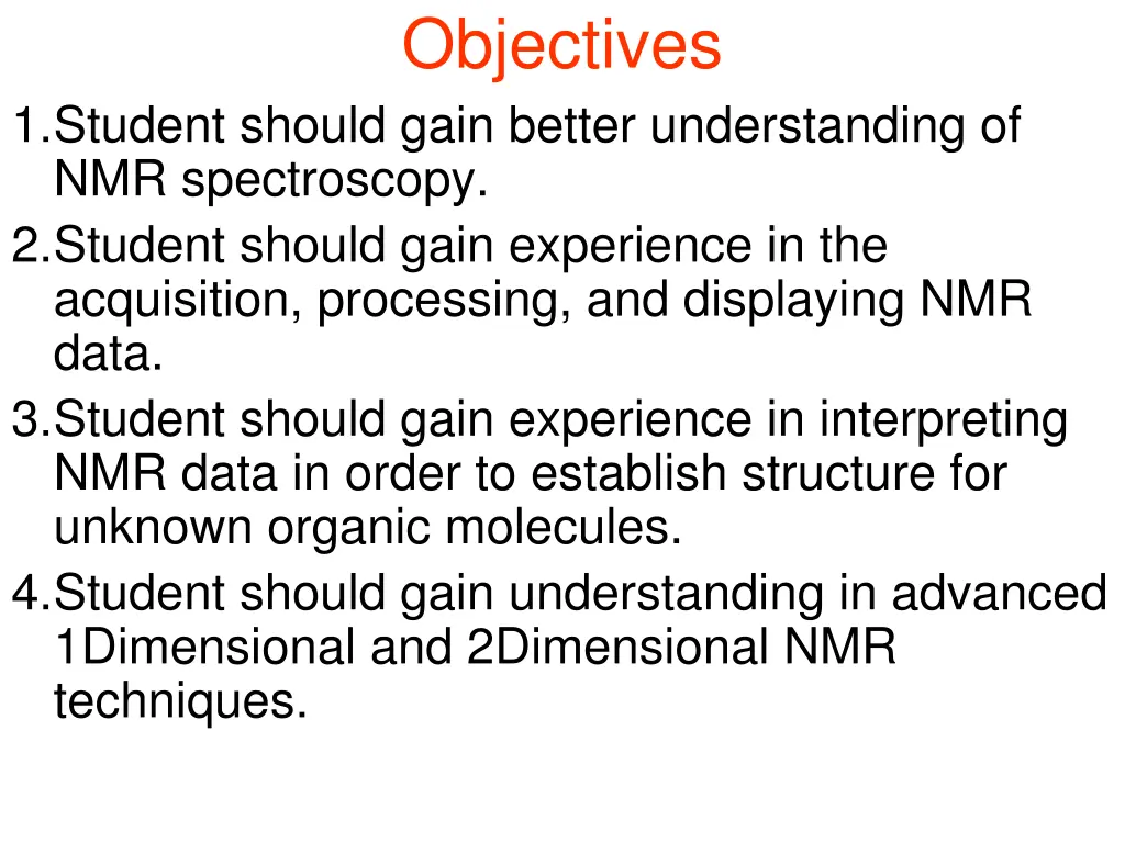 objectives