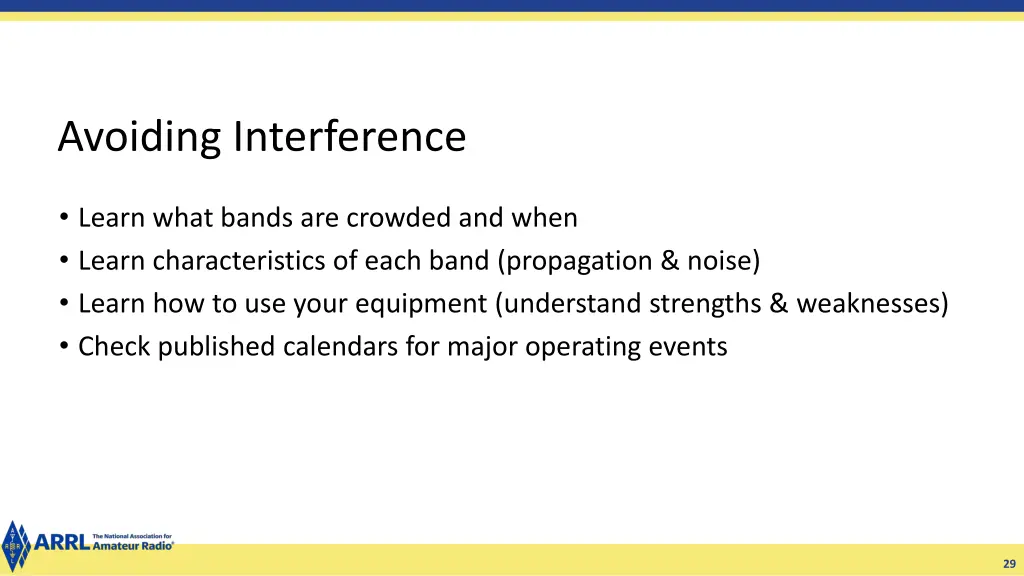 avoiding interference