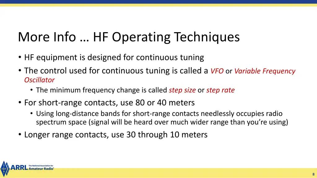 more info hf operating techniques
