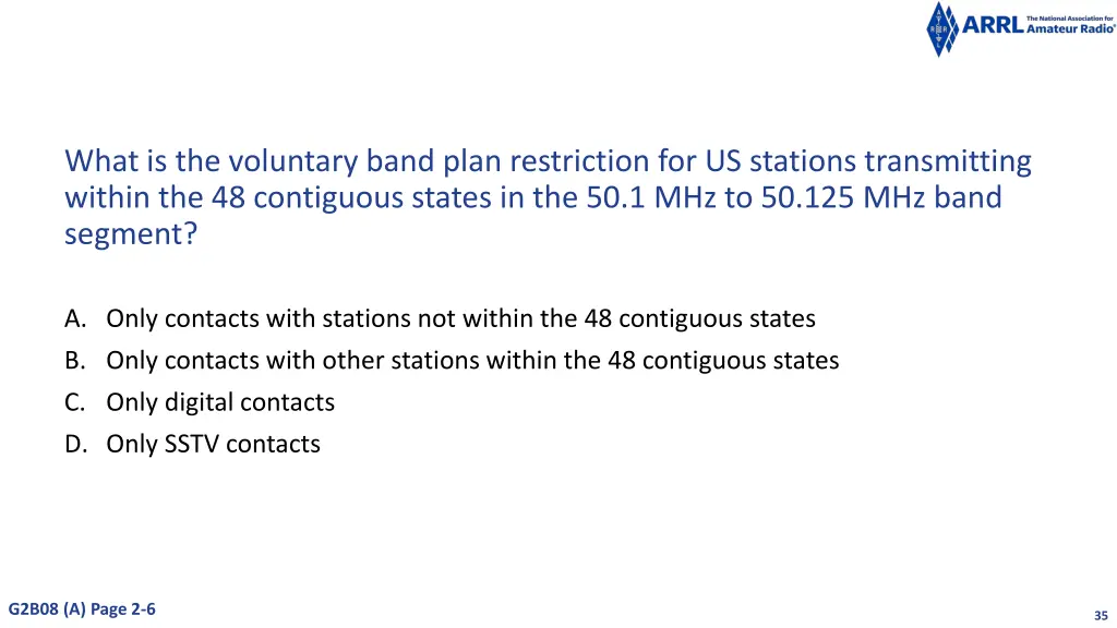 what is the voluntary band plan restriction