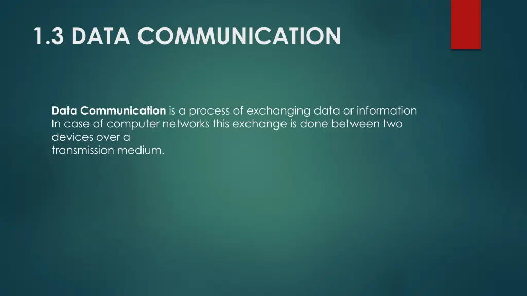 1 3 data communication