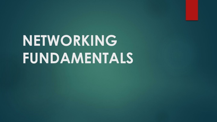 networking fundamentals