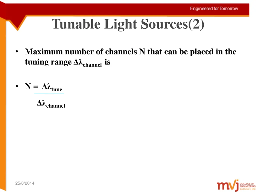 tunable light sources 2