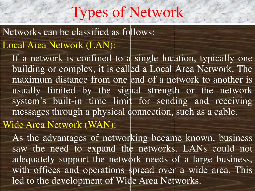 types of network