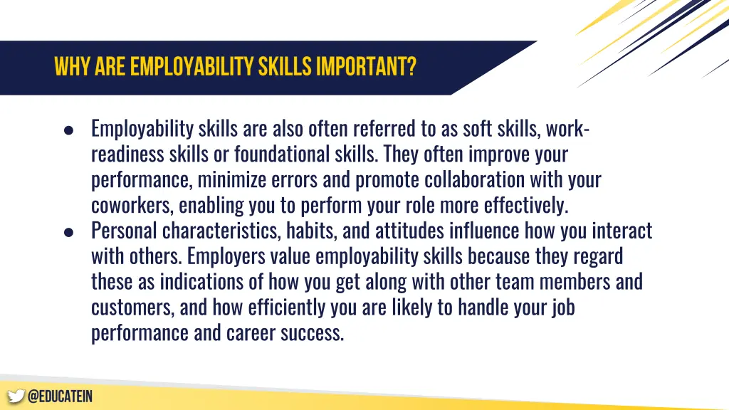 employability skills are also often referred