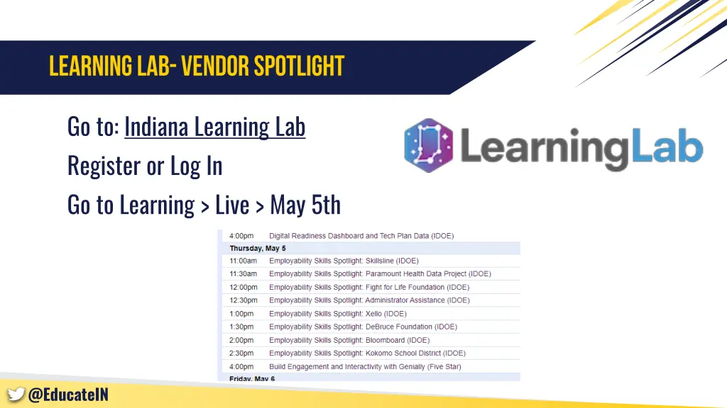 go to indiana learning lab register