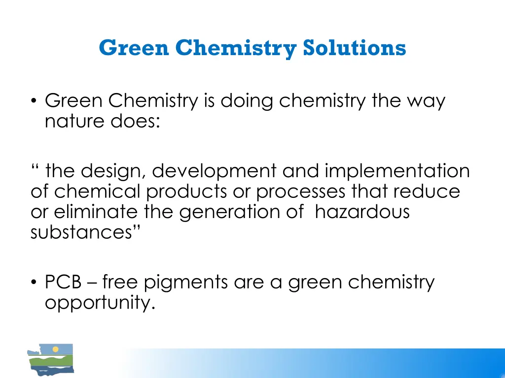 green chemistry solutions