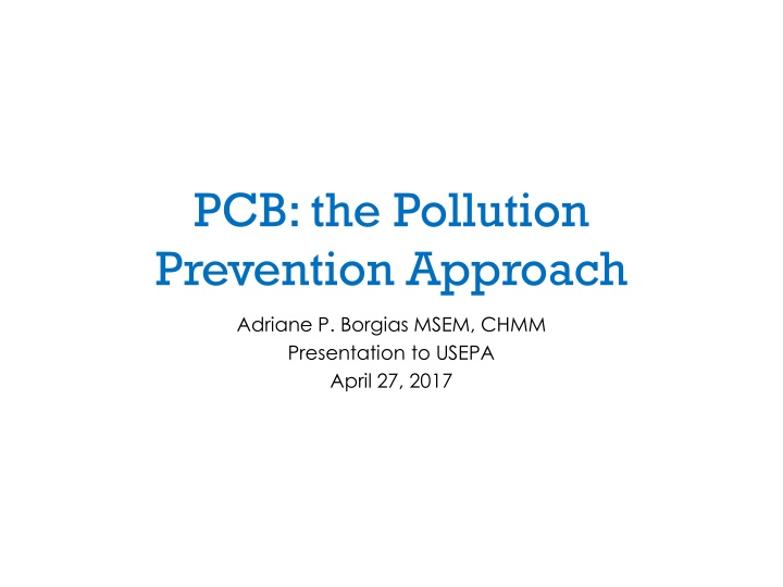 pcb the pollution prevention approach