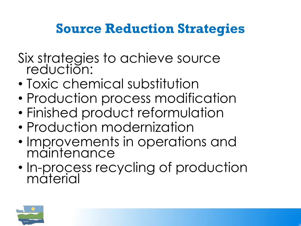 source reduction strategies
