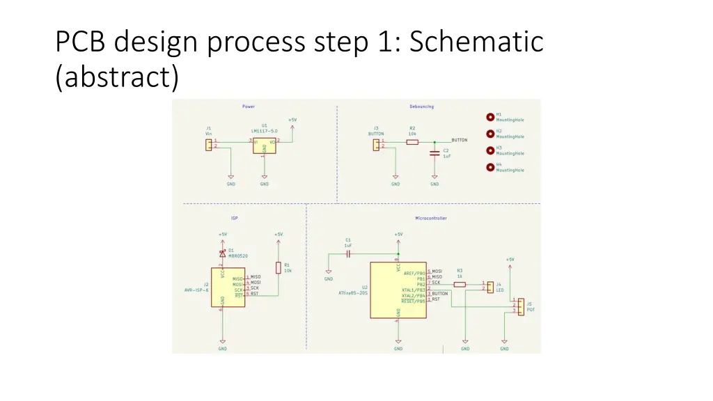 pcb design process step 1 schematic abstract