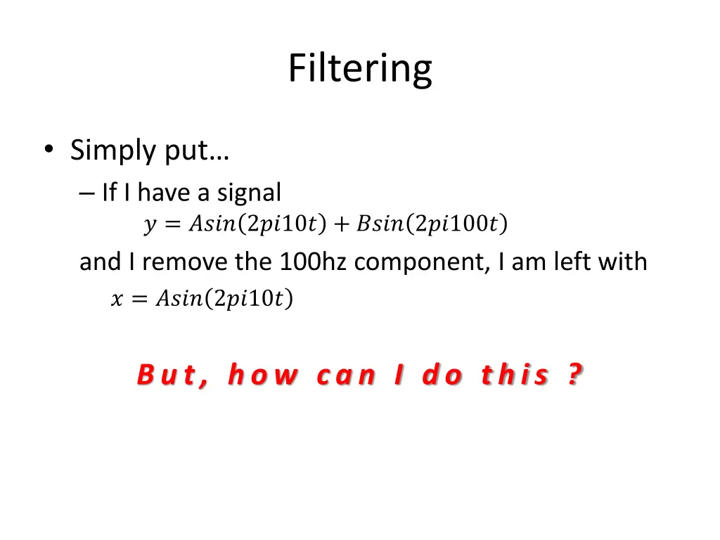 filtering