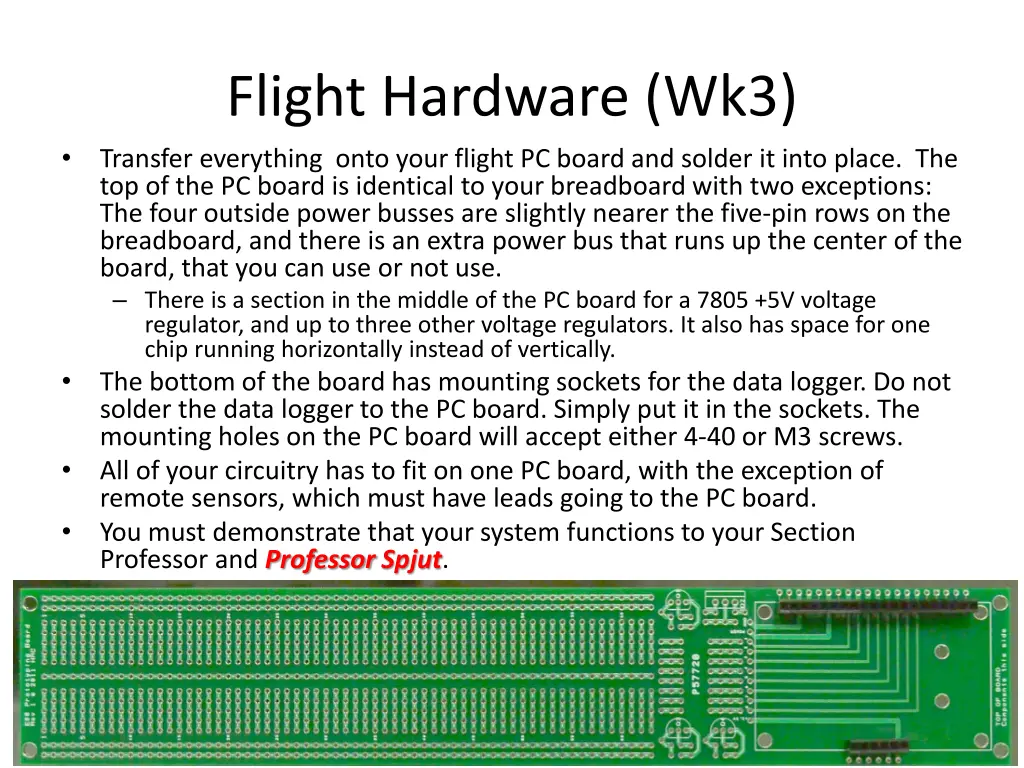 flight hardware wk3