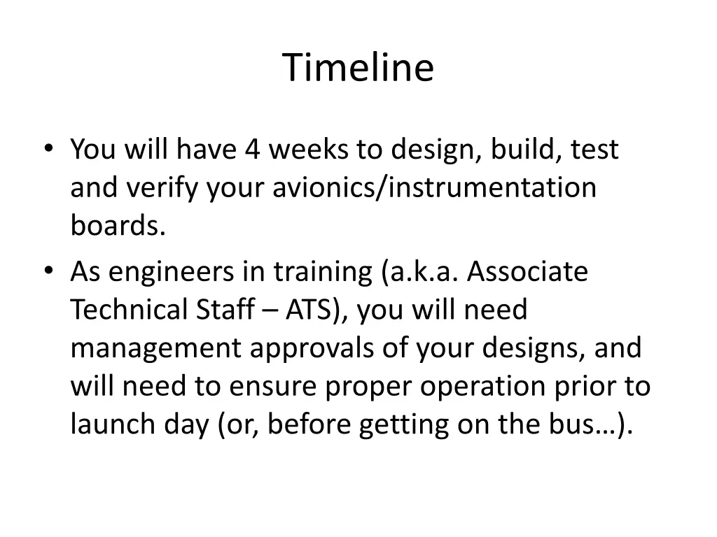 timeline