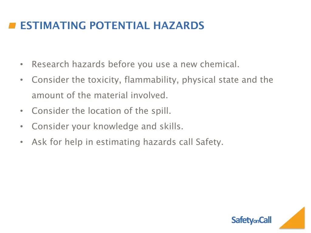 estimating potential hazards