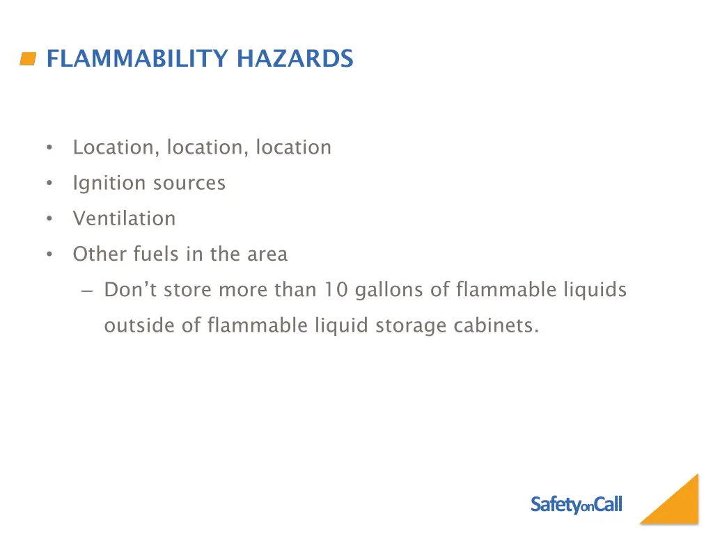 flammability hazards